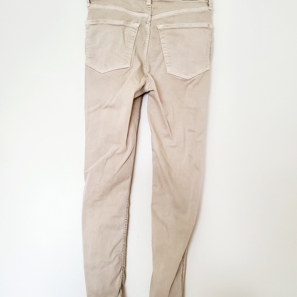 Free People khaki denim skinny jeans - Picture 8 of 9